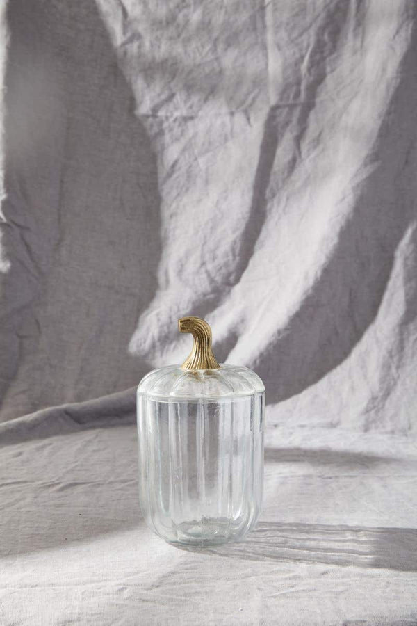 Glass Pumpkin Jar