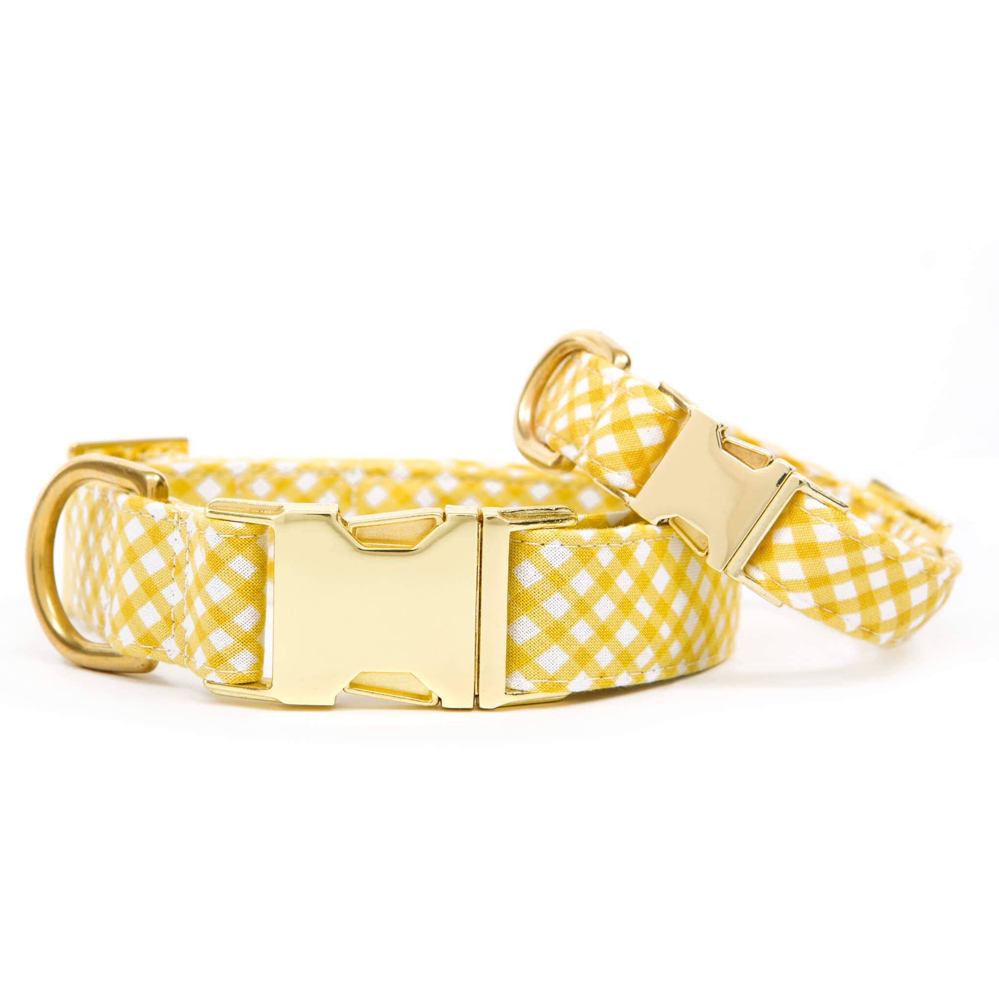 Daffodil Gingham Dog Collar (XS)