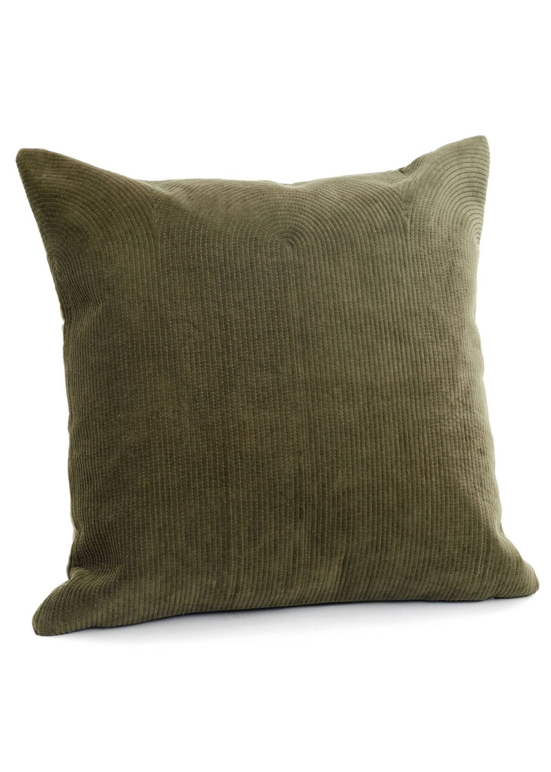 Velvet Olive Khaki Pillow