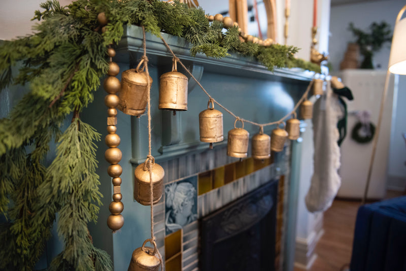 Antique Gold Bell Garland