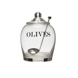 Olive Jar with Slotted Spoon