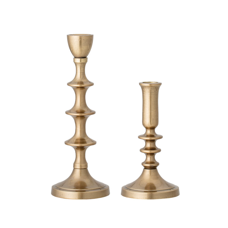 Metal Taper Holders with Antique Gold Finish