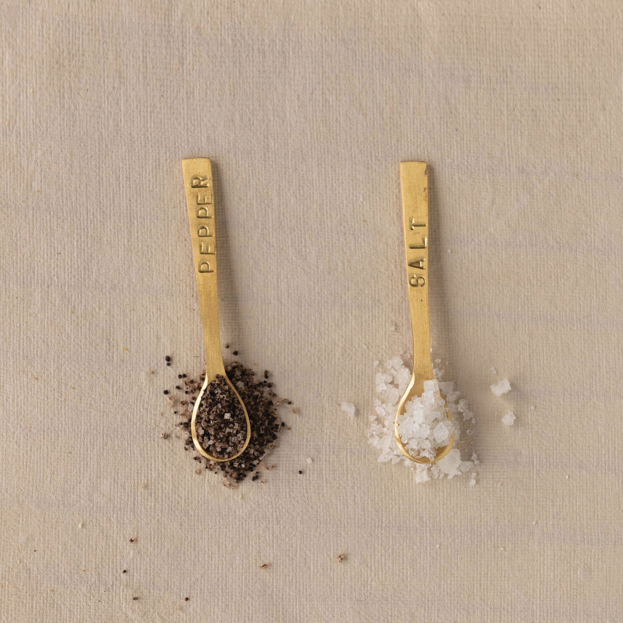 Gold Salt and Pepper Spoons