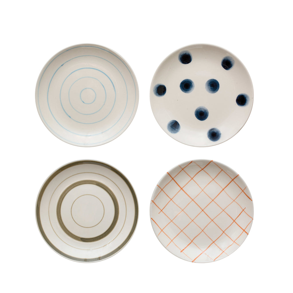 Hand-Painted Stoneware Plate – The Pep Line - Main Image