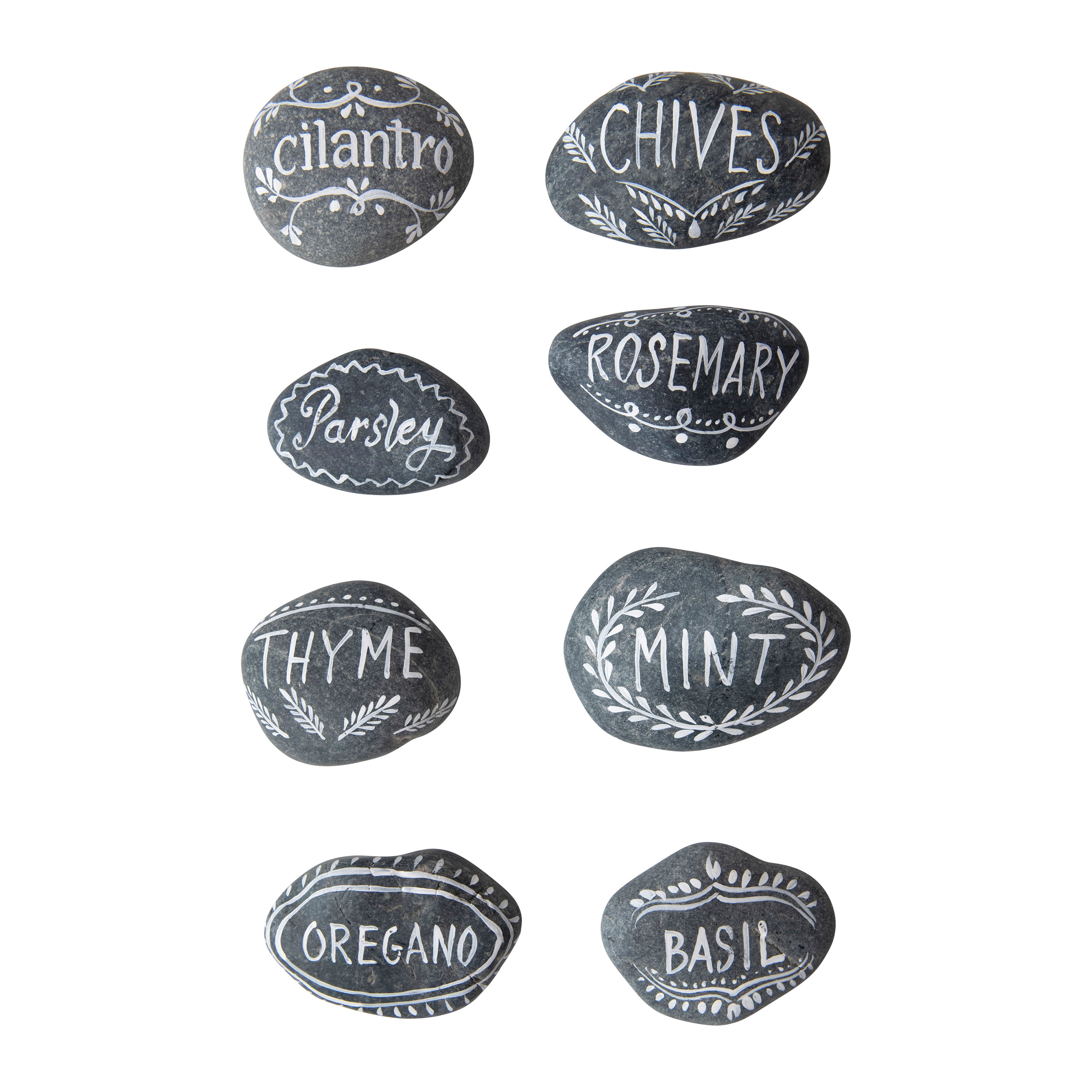 Stone Herb Garden Markers
