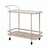 Metal and Fir Wood Bar Cart