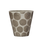 Terracotta Planter With Cement Dots