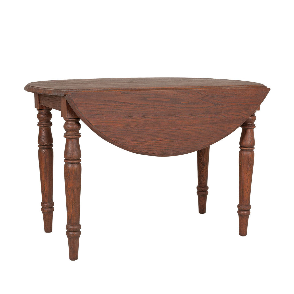 Dark Wood Rustic Drop Leaf Table