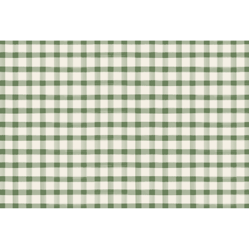 Green Check Paper Placemats