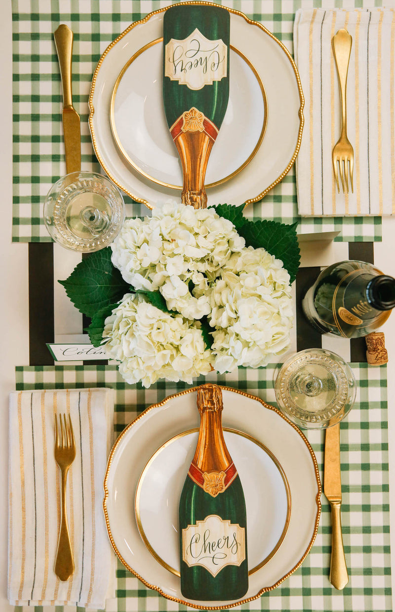 Green Check Paper Placemats
