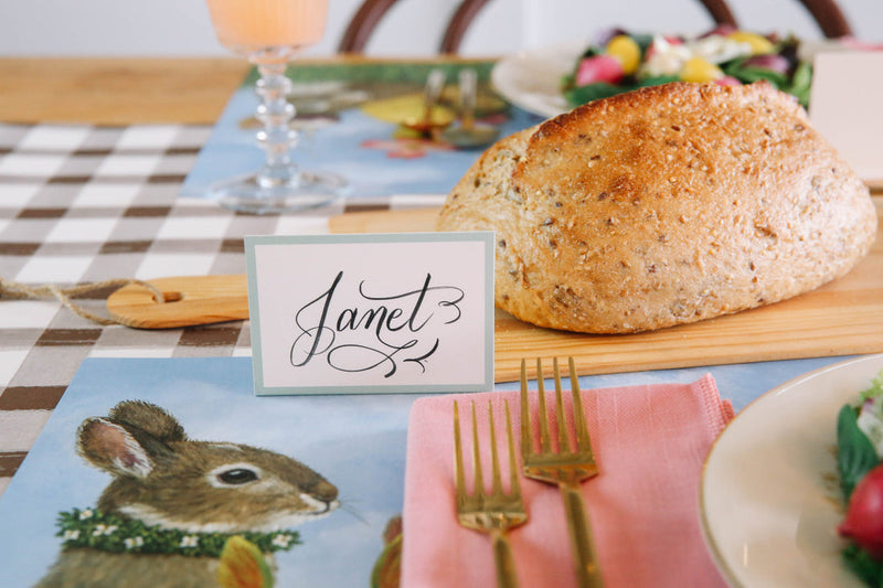 Aqua Frame Place Cards