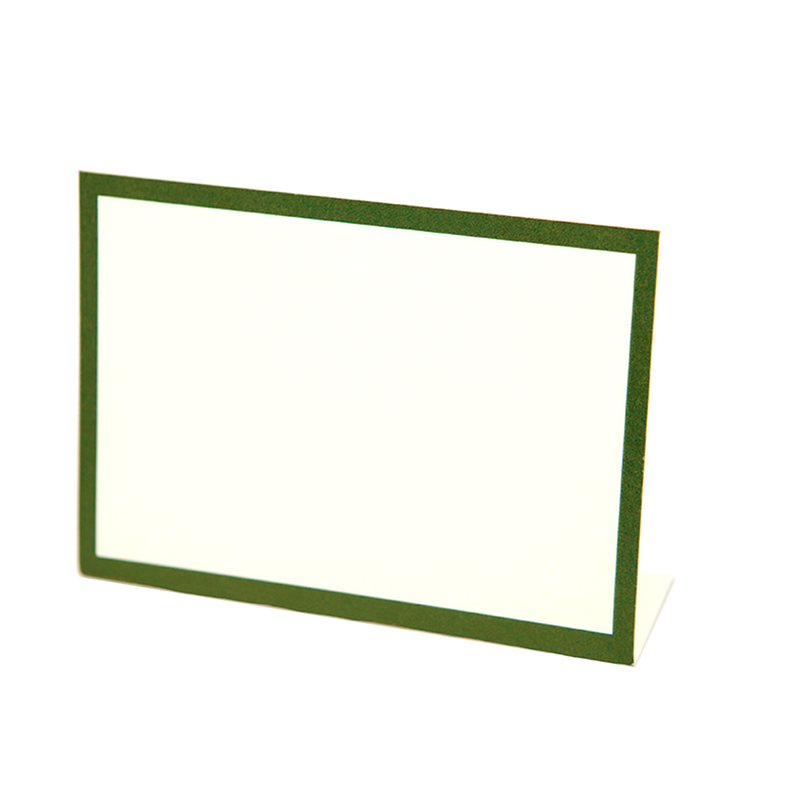 Dark Green Frame Place Cards