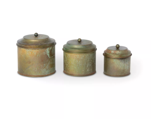 Green Lidded Canisters