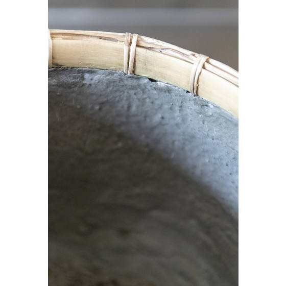 Ziggy Round Bamboo Planter