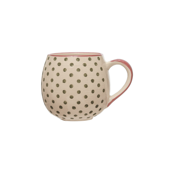 Pattern Hand-Painted Stoneware Mugs