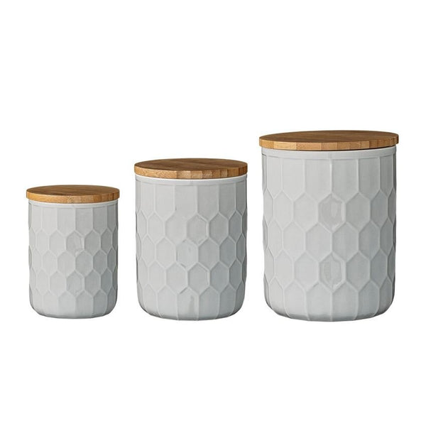 Honeycomb Canisters with Wood Lid
