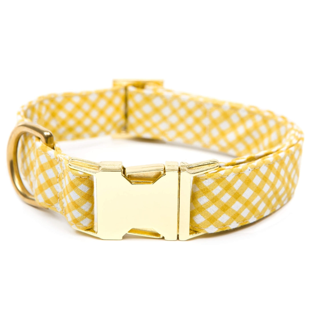 Daffodil Gingham Dog Collar (XS)