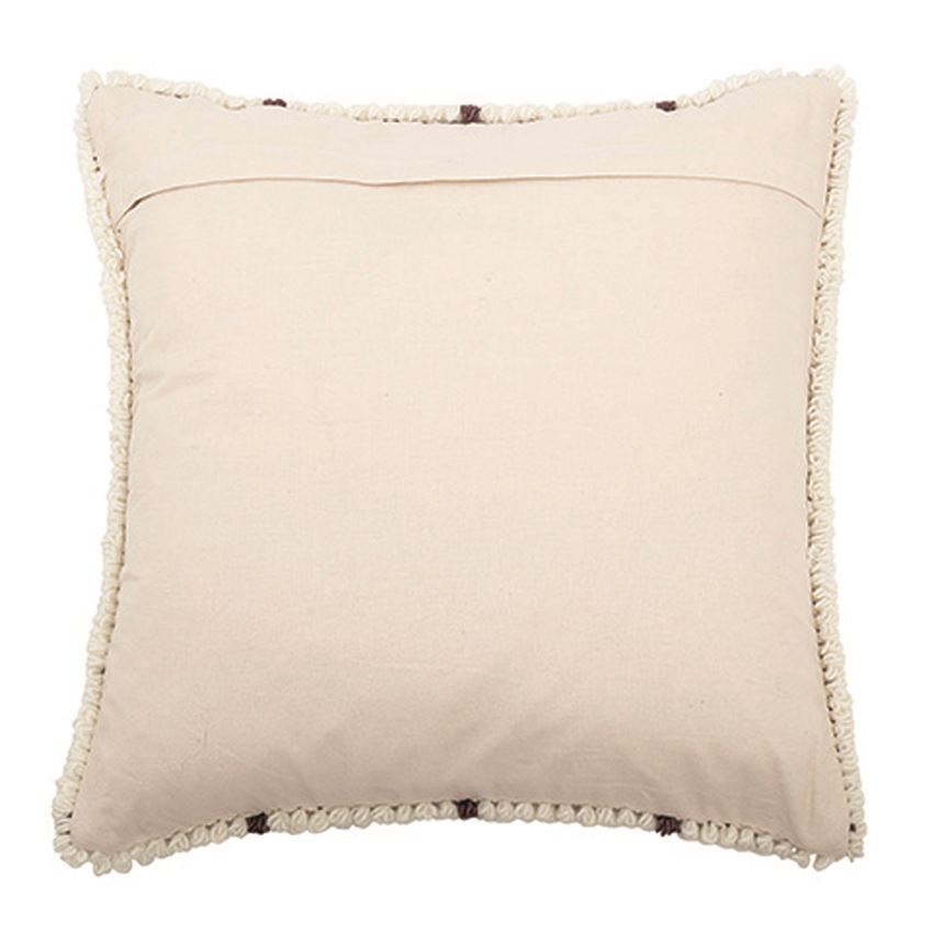 Woven Wool Looped Plum Pillow