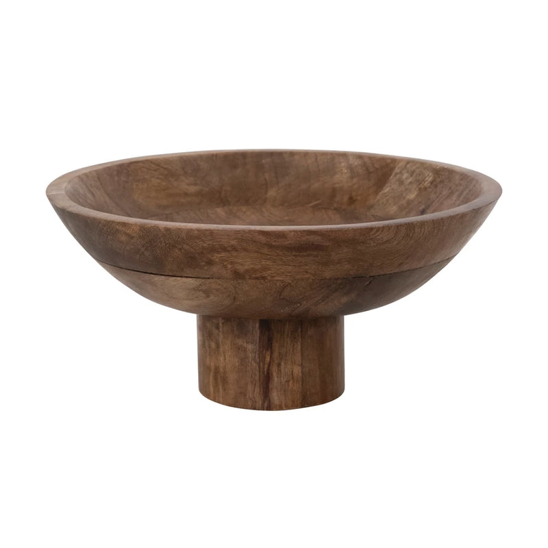 Walnut Finish Footed Bowl