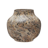 Marbled Brown Stoneware Vase