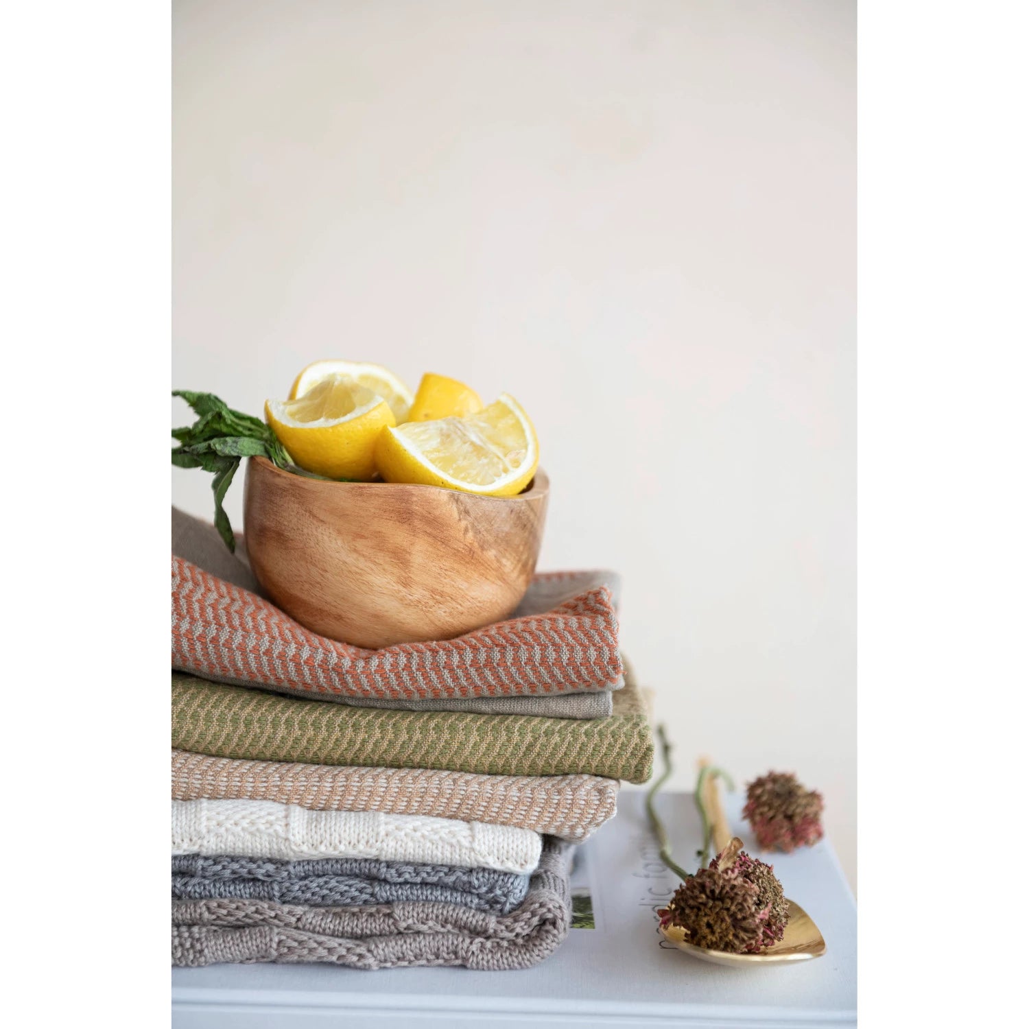 Mini Acacia Wood Curved Bowl
