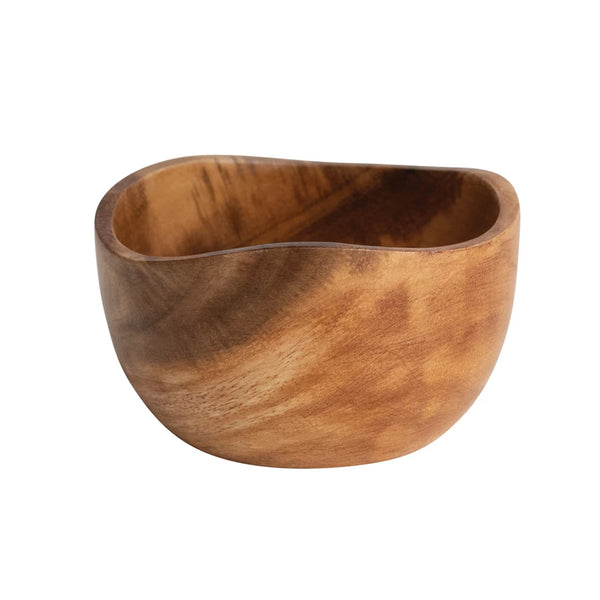 Mini Acacia Wood Curved Bowl