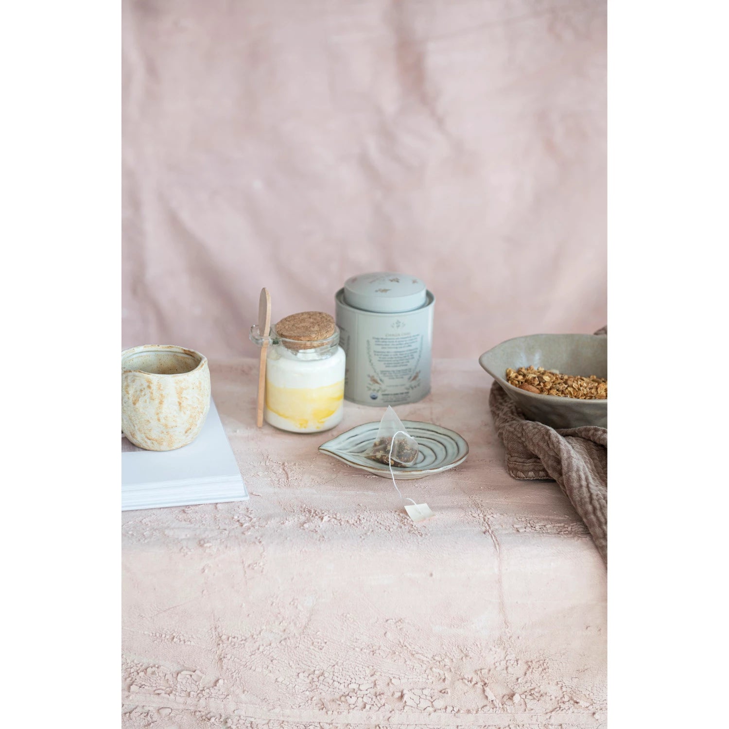 Glass Jar with Wooden Spoon