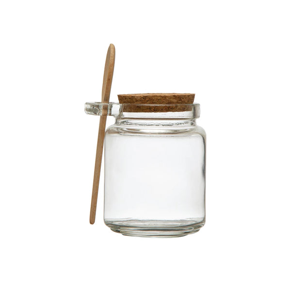 Glass Jar with Wooden Spoon