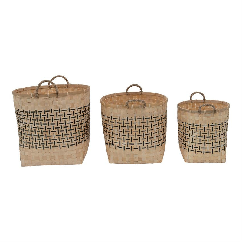 Handwoven Baskets with Handles