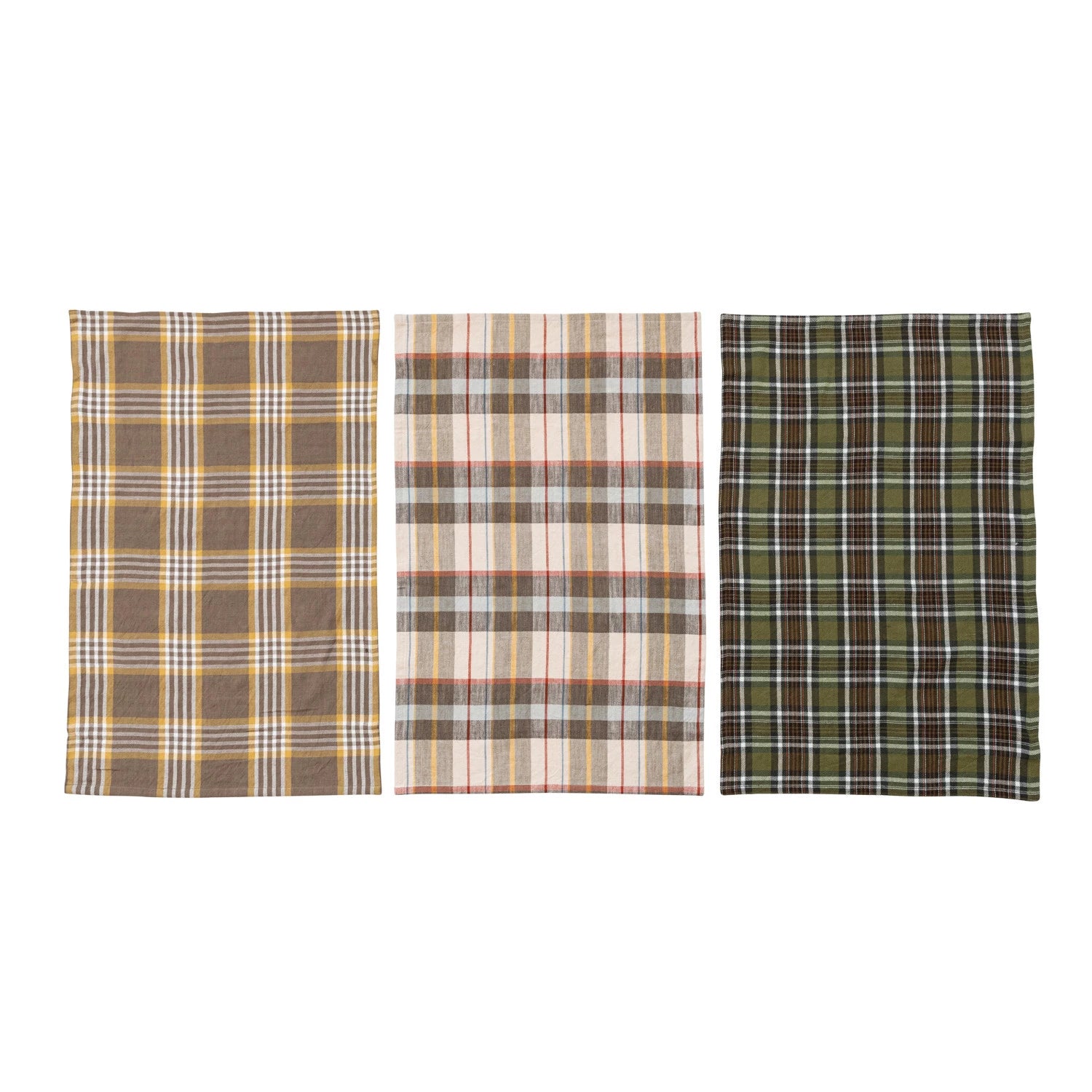 Plaid Cotton Printed Tea Towels
