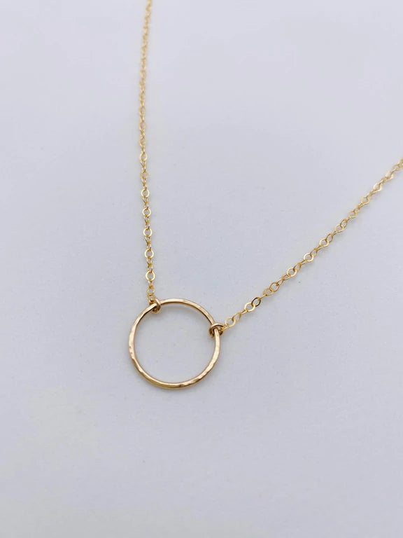 Simple Gold Circle Necklace