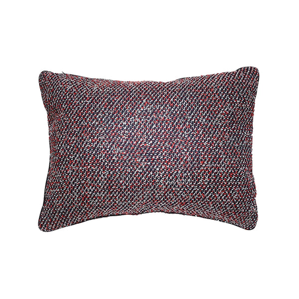 Red & Blue Wool Lumbar Pillow