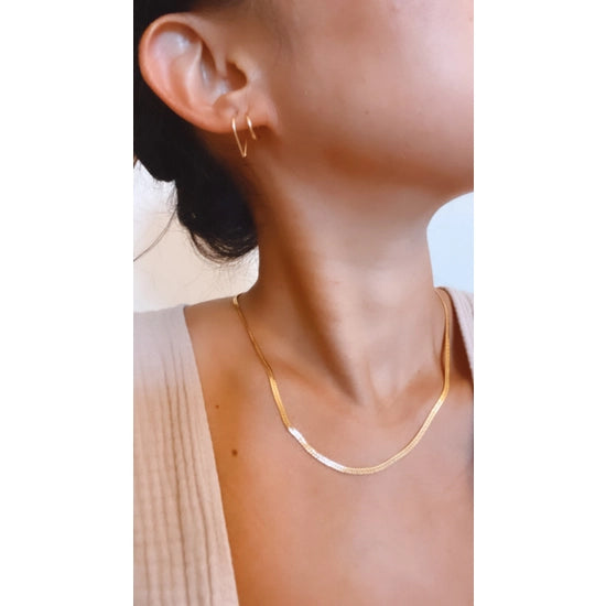 Herringbone Gold Filled Necklace