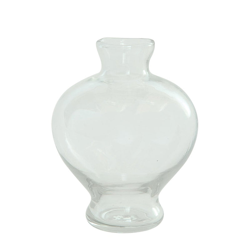 Round Glass Footed Vase