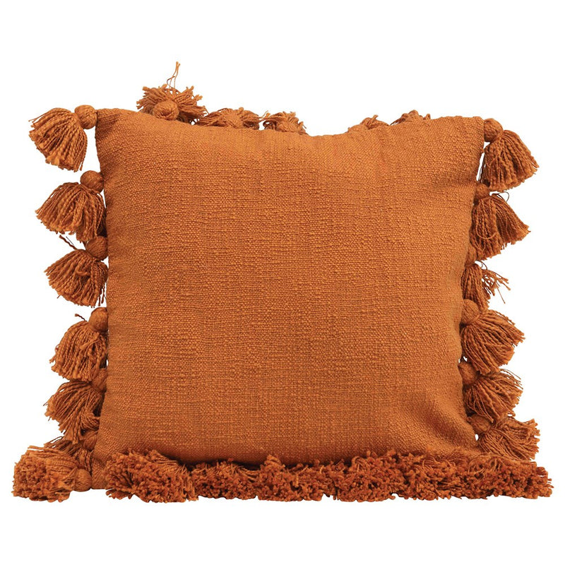 Orange Tassel Pillow