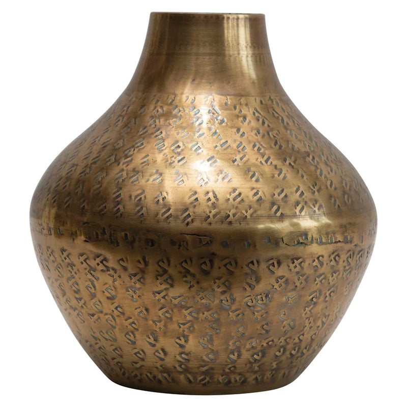 Metal Hammered Vase