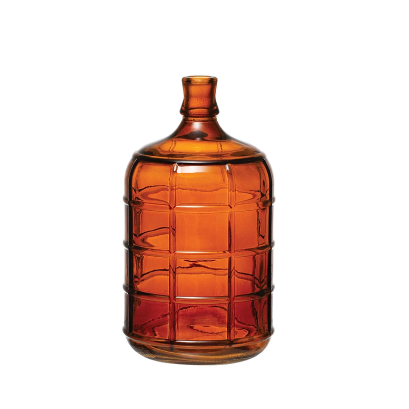 Glass Amber Vintage Bottle Vase