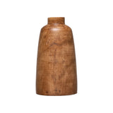 Tall Walnut Wood Finish Vase