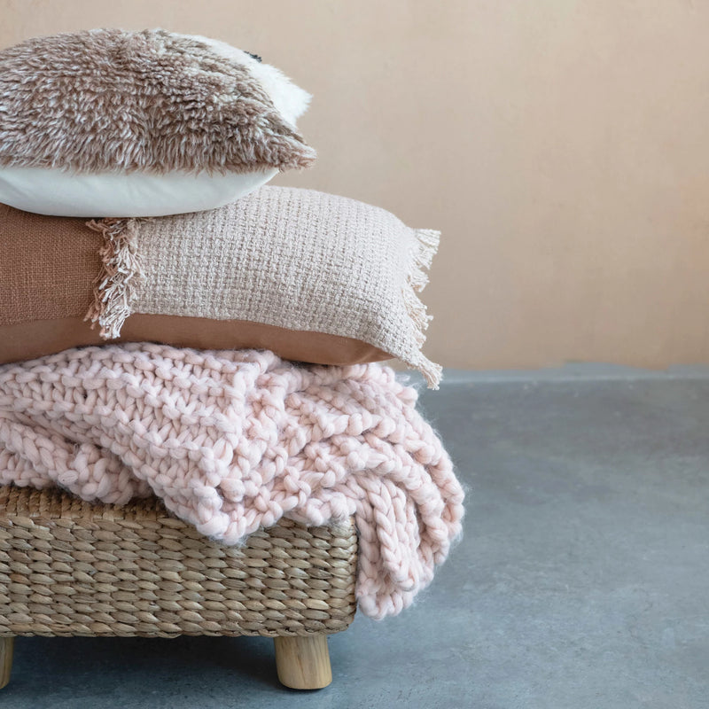 Tufted Wool Geometric Pillow