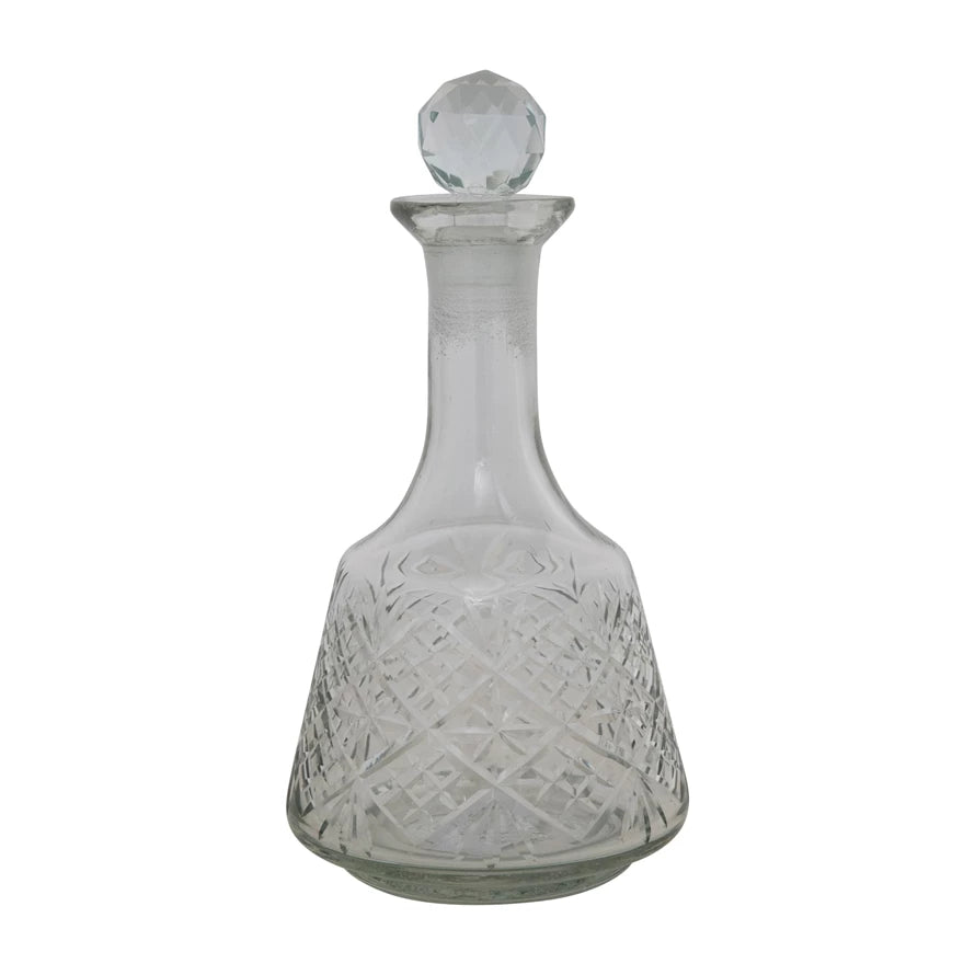 Etched Glass Bar Decanter The Pep Line