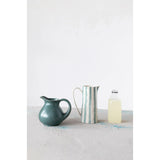 Stoneware Matte Teal Pitcher