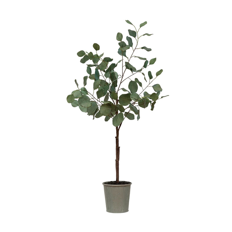 Faux Potted Eucalyptus Tree