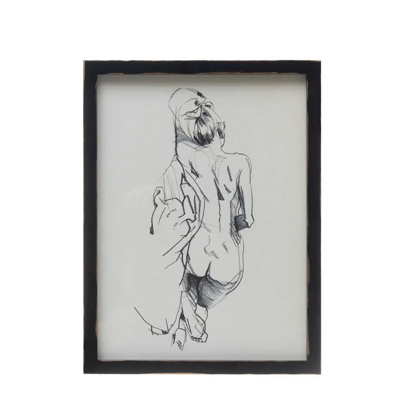 Pencil Silhouette Sketch