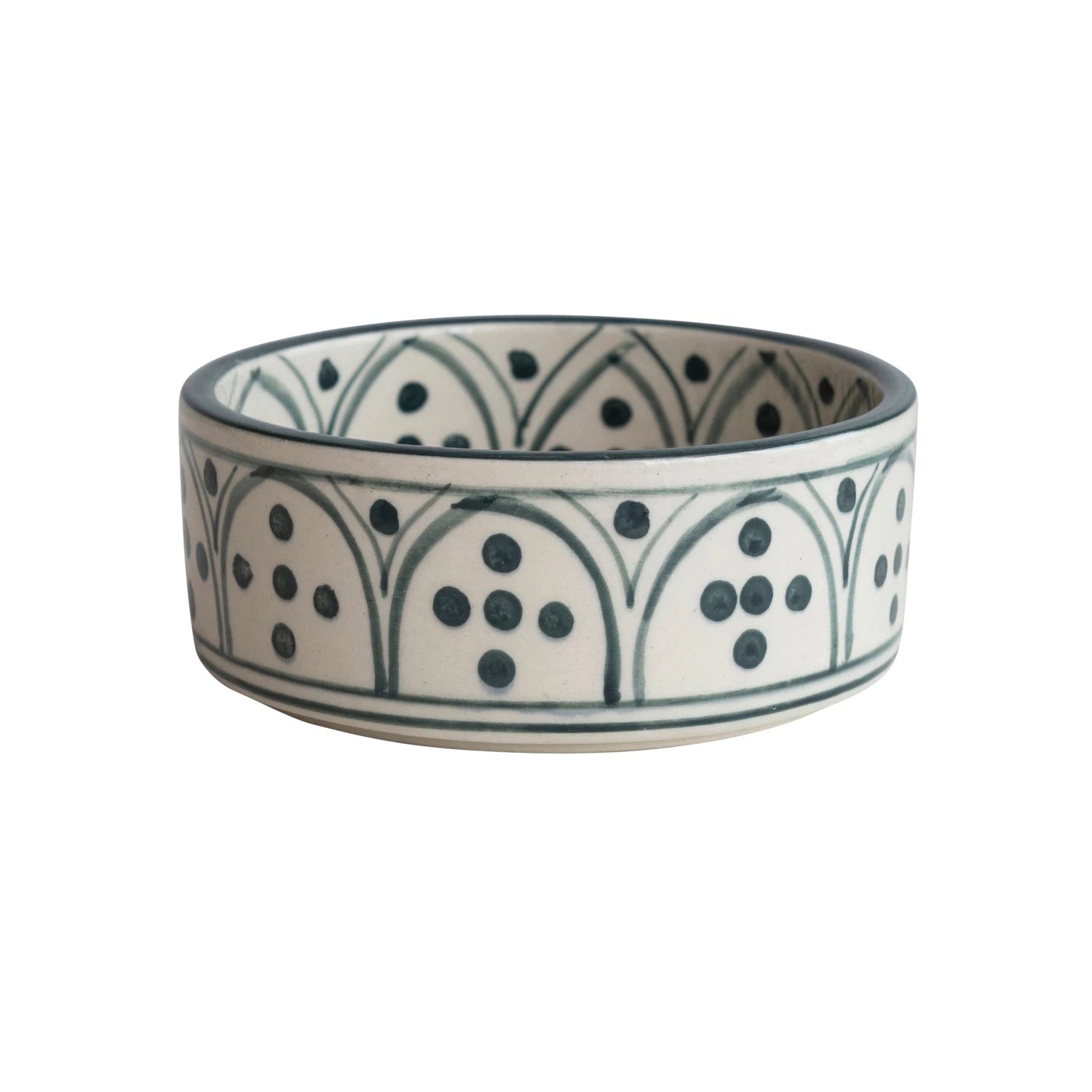 Blue and Cream Painted Pet Bowls