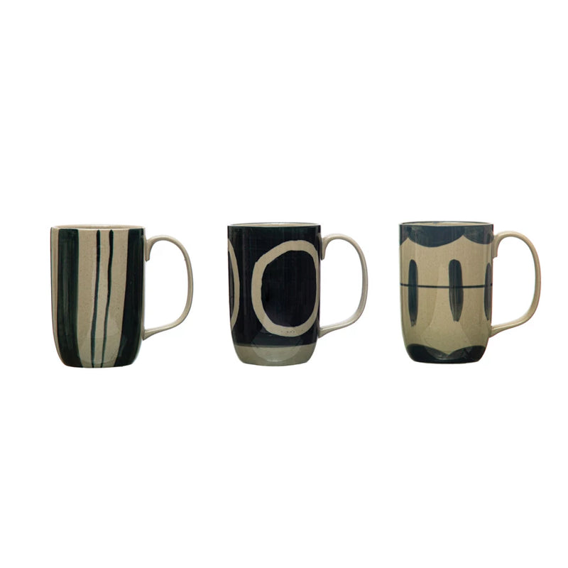 Blue Brush Strokes Mugs