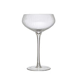 Ribbed Stemmed Coupe Glass