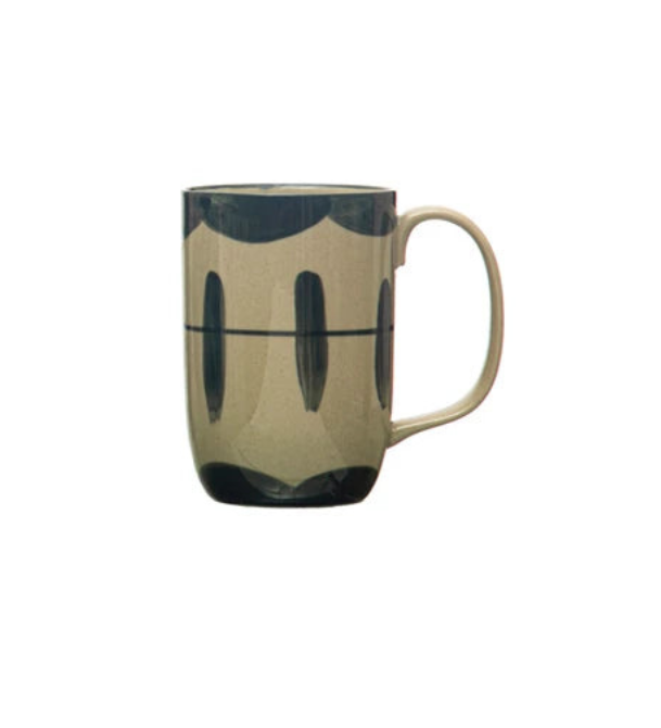 Blue Brush Strokes Mugs