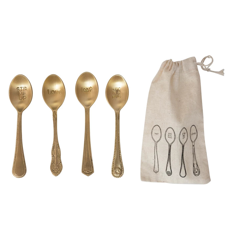 Set of Brass Stirring Spoons