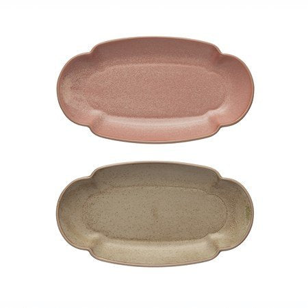 Scalloped Oval Plate