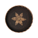 Decorative Flower Rattan Tray